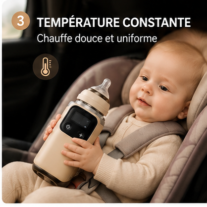 Chauffe-biberon portable USB rechargeable – Température constante – Universel