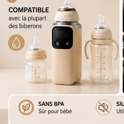 Chauffe-biberon portable USB rechargeable – Température constante – Universel