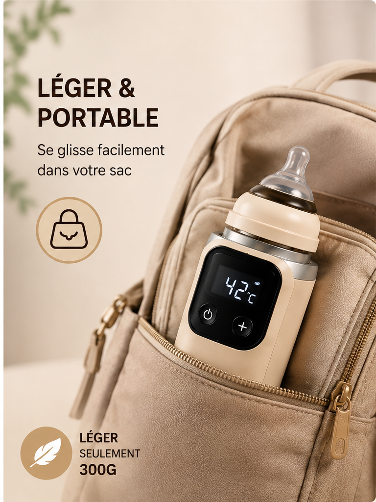Chauffe-biberon portable USB rechargeable – Température constante – Universel